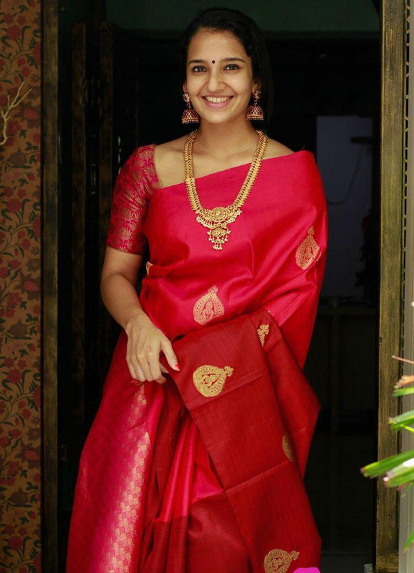 Traditional Red Silk Saree | Trendy and Beautiful Design for Women