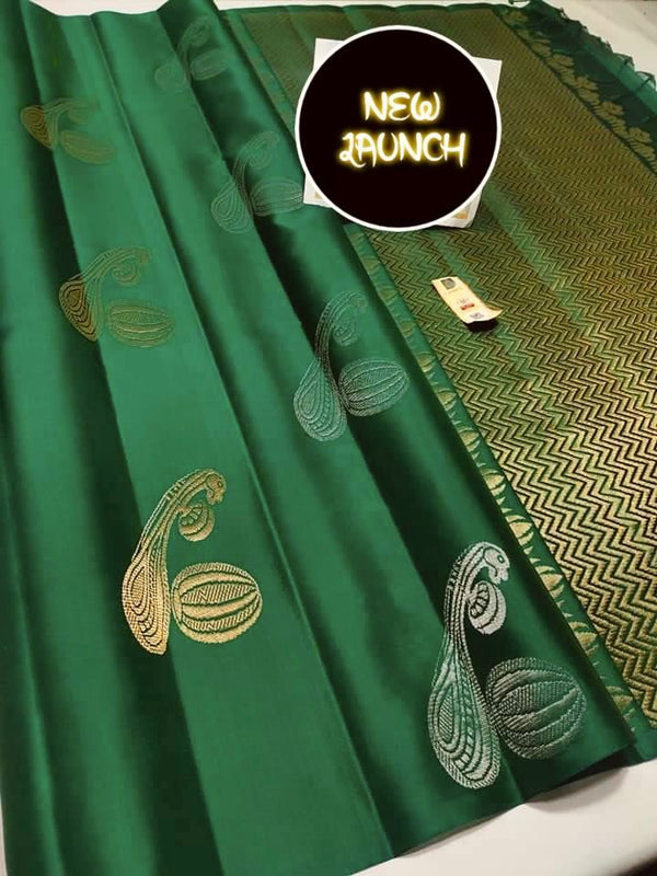 Modern Look Green Silk Saree | Perfect for Fashion Lovers and Party Wear