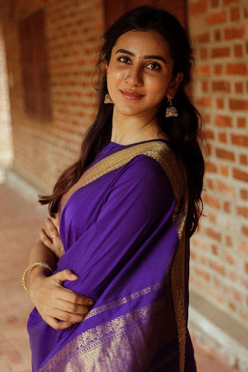 Designer Purpal Silk Saree with Premium Pallu and Elegant Weave